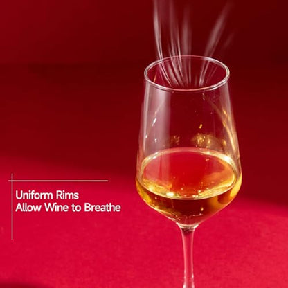 Wine Glasses Set of 4,13.5 oz/400ml Clear Red/White,Wine Glasses for Party, Wedding and Home,Premium Glasses Hand Blown,Long Stem,Daily Use. - size: Red Wine Glasses