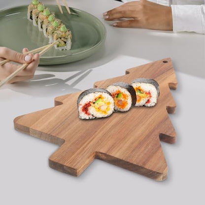 Christmas Tree Charcuterie Board Kitchen Cutting Chopping Charcuterie Board Platter for Butcher Block Cheese and Vegetables