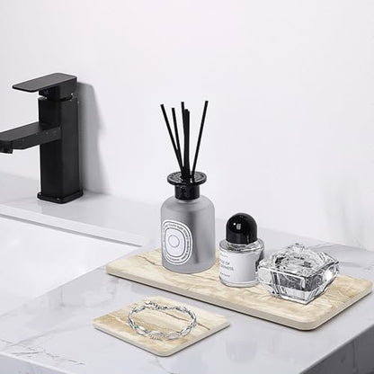 4 Pcs Drying Stone for Kitchen Counter Soap Trays Bathroom Sink Toothbrush | Fast Water Absorbing Stone Tray Hand Soap Dish Quick Dry Mat Sponge Holder Sink Caddy Ceramic Bathroom Tray Diatomite Coaster - color: Stone