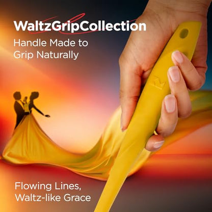 Kitchen Mama WaltzGrip Platinum Silicone Basting Pastry Brush, Yellow | Heat-Resistant, For Cooking, Baking, Grilling, Spreading Oil or Butter, Dishwasher-Safe - color: Yellow
