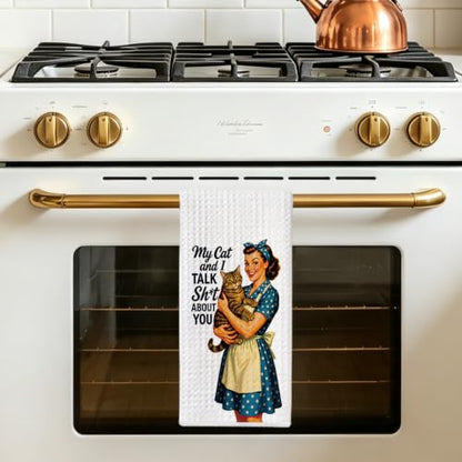 Jztco Funny Kitchen Towels, Funny Dish Towels for Women Mom - color: Multi 1576