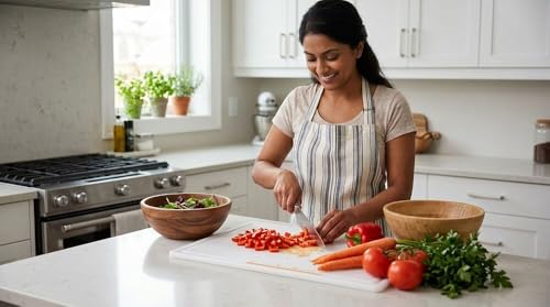 Farberware Cutting Board for Kitchen, Extra Large 15 x 20 Inch Plastic Cutting Board with Deep Juice Groove, Reversible, Dishwasher Safe, White - size: 20.1"L x 15"W