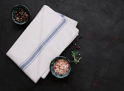 Utopia Towels Blue Dish Towels [12 Pack - 15 x 25 in] 100% Ring Spun Cotton | Highly Absorbent & Reusable Cleaning Bar, Tea, Kitchen and Dishcloths Set - 200 GSM - color: Blue