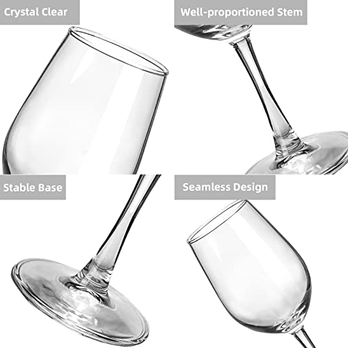 YANGNAY Wine Glasses (Set of 12, 12 Oz), All-Purpose Red or White Wine Glass with Stem, Durable, Dishwasher Safe - size: 12 Count (Pack of 1)
