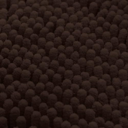 HOMEIDEAS 3 Pieces Bathroom Rugs, Ultra Soft Non Slip Absorbent Chenille Toilet Bath Mat Set (Brown) - color: Brown-brown, size: 17"x24"+20"x32"+U Shape 20"x24"