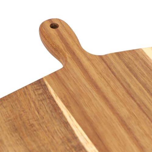 Elama 13 Inch Square with Handle Thick Acacia Wood Butcher Block – Heavy-Duty Cutting and Serving Board for Meat, Cheese, and Vegetables (13 Inch Square with Handle) - color: 13 Inch Square with Handle, size: 15.5"L x 12"W