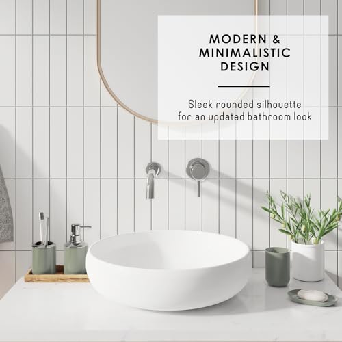 Clara Clark Bathroom Set - Sage Green Bathroom Accessories Set, Bathroom Sets with Shower Curtain and Rugs, 23PC Shower Curtain Set with Liner, Soap Dispenser, Soap Dish, and Toilet Brush Holder - color: Sage Green, size: Complete Set + Bath Rugs