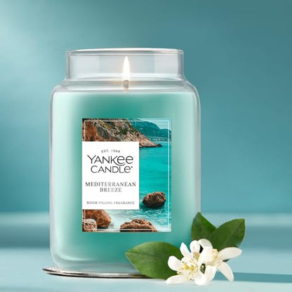 Yankee Candle Mediterranean Breeze Scented Candle, 22oz Large Jar with up to 150 Hour Burn Time, Giftable - color: Mediterranean Breeze, size: 22 oz