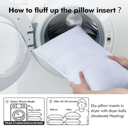 MIULEE 14x20 Inch Synthetic Down Alternative Pillow Insert | Decorative Throw Pillow 14 x 20 Inch Body Bed Sleeping Ultra Soft Fluffy Form for Sofa Couch Bed - size: 14x20Inch (pack of 1)