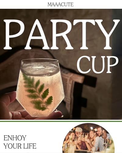 40 Pack Plastic Wine Glasses, 12 Oz Disposable Cocktail Whiskey Glasses | Clear Diamond Stemless Champagne Margarita Glasses, Unbreakable Reusable Plastic Party Cups for Wedding Birthday - color: Clear-40 Pack
