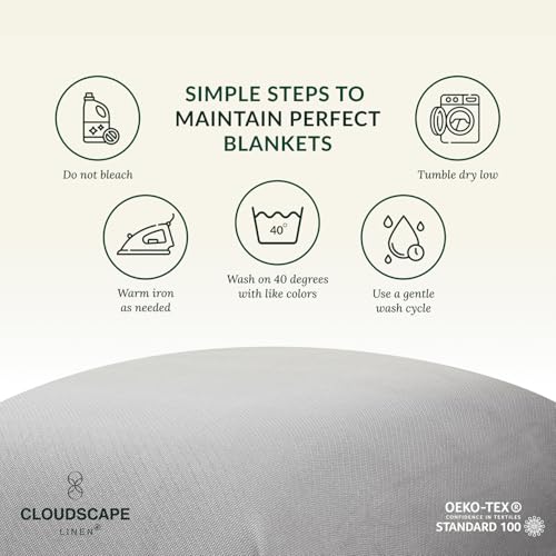 CSL Cotton Blankets Twin Size,Lightweight Herringbone, 68x92,Charcoal Grey | 100% Cotton Twin Blanket, Fits up to TwinXL Bed, Soft & Durable for All Season, Softer after every wash,Perfect Git with Tote - color: 07. Charcoal Grey, size: Twin/ Twin XL (68"