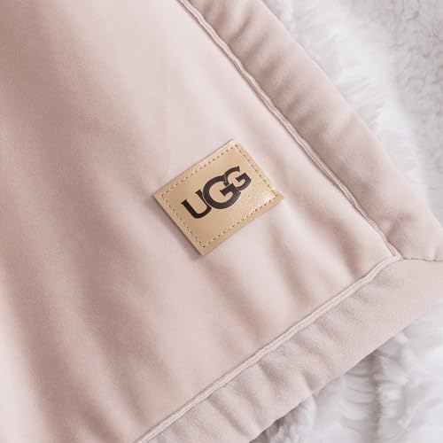UGG Bliss Fleece Throw Blanket for Couch, 50''x70'', Quartz Pink | Super Soft & Reversible, Plush Fluffy Bedding, Oeko-Tek Compliant, Giftable Blanket, Medium Weight, Machine Washable - color: Pink