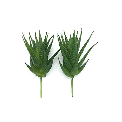 2 PCS Mini Artificial Succulents Plants Unpotted Fake Succulent Bouquet Arrangements Faux Aloe Plants DIY for Garden Decor Home Decoration Greenery Set (Aloe) - color: Aloe
