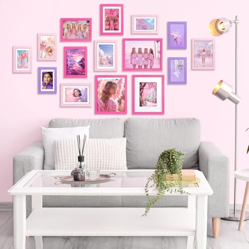 15 Pack Collage Picture Frames Wall Decor Gallery Wall Picture Frame Set for Mounting or Tabletop Display, Multi Sizes with Three 8x10, Six 5x7, Six 4x6