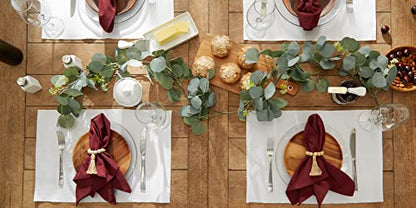 DII Basic Everyday Ribbed Tabletop 100% Cotton, Placemat Set, 13x19, White, 6 Piece - color: White, size: 13x19"