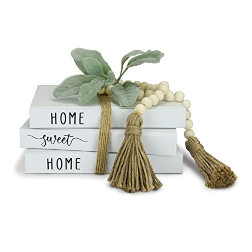 Home Sweet Home White Decorative Books for Home Decor | Hardcover, Farmhouse & Living Room Decor, Coffee Table & Shelf Accent, Home Sweet Home - color: White - Hardcover