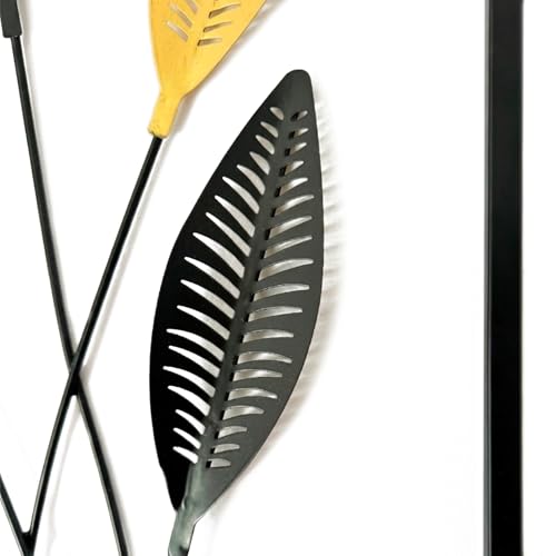 Large Framed Tree of Life Metal Wall Art Set of 3 – Modern Minimalist Black Metal Wall Decor for Living Room, Bedroom & Office – Luxury Accent Wall Panels for Above Bed (Each Panel 11.8 x 27.5 In)