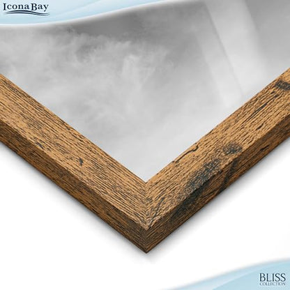 4x6 Wall Hanging Picture Frames Collage with 4 Openings - Rustic Brown - Casual Style Engineered Wood Frames - Wall Mount Only - Bliss Collection - color: Rustic Brown, size: 4x6