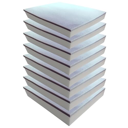 Foamma 2" x 24" x 24" 8-Pack Gel Memory Foam with High-Density Base, Cooling Pressure Relief, Cushion Filler for Couches and Chairs, Memory Foam Pad for Furniture Stuffing - color: Gel Memory Foam, size: 2" x 24" x 24", style: 8 Pack