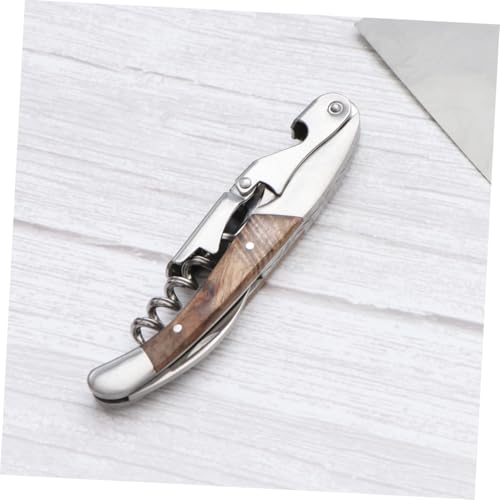 Hemobllo 3pcs Bar Wine Opener Stainless Steel and Wood Multi-use Wine Opener for Events