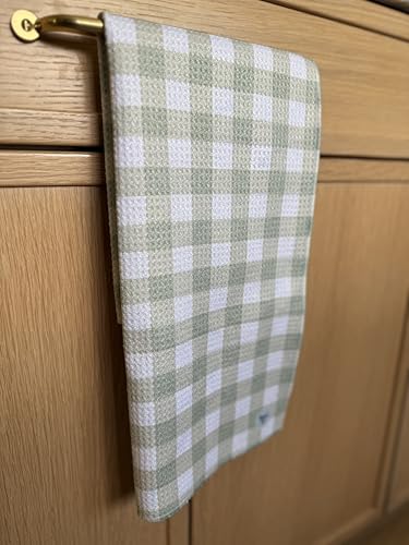 Kitchen Towels, Dish Towels for Kitchen, 3 Pc Kitchen Towel Set | Microfiber Waffle Towels, 16 x 26 inches, with Hanging Loops, Reusable Tea Towels, Cute Kitchen Towels - 3 Pack - color: Mint 2 Pack