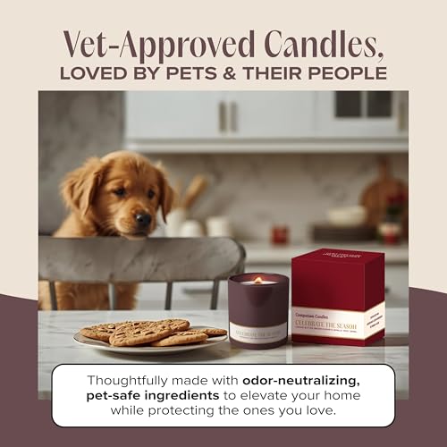 Celebrate the Season Pet-Friendly Scented Candle – Cookie Butter, Brown Sugar & Vanilla Fragrance - Coconut Soy Wax Candle with Wooden Wick, 50-Hour Burn Time, Made in USA, 11.8 oz - color: Celebrate the Season