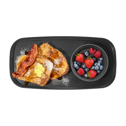 madesmart Dipware Appetizer Plate, Carbon | removable bowl, smooth finish, kits plate, sturdy, party snacks, woman owned - color: Translucent Carbon, size: Small