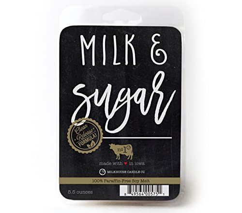Milkhouse Milk & Sugar Soy Wax Melts for Wax Warmer, 5.5 oz | Clean-Burning, Premium Fragrance Oil, Made in the USA - color: Milk & Sugar