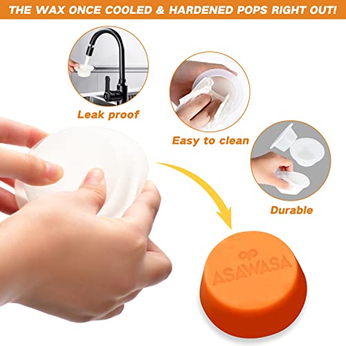 ASAWASA 4 Pcs Silicone Wax Warmer Liners for Pluggable, No Mess, No Scrape, Reusable，Long Lasting, 1.62 inch Bottom Diameter,2.03 inch Top Diameter,1.12 inch Depth(Small size 4pcs ） - style: Four Small size