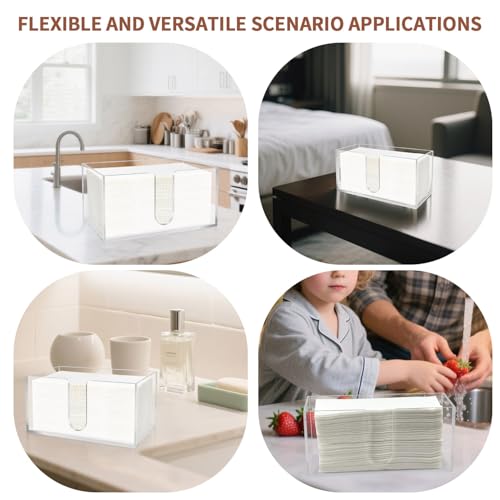 Acrylic Paper Towel Holder, 1 Pack Clear U-Shaped Countertop Dispenser Tray | Acrylic Paper Towel Dispenser Fits C-Fold, Z-Fold And Trifold Towels; 5mm Clear Tray For Bathroom, Kitchen And Office Spaces - color: Clear