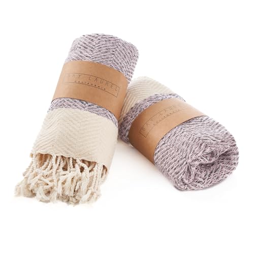 BAY LAUREL Turkish Hand Towel – Pack of 2 | Soft & Absorbent Decorative Towels for Bathroom, Hand, Face, Hair, Gym, Yoga, SPA, Kitchen & Tea | Boho Decor(Blush Pink, Herringbone 15x26 Inches(Set of 2) - color: Blush Pink, size: Herringbone 15x26 Inches (S