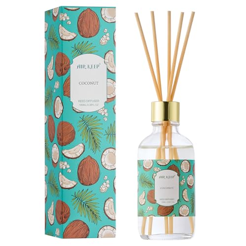 Reed Diffuser Oil Set with Reed Sticks,Rose Aromatherapy Oil Scent Diffuser for Home Office Bathroom Decoration Perfume and Gifts 3.38oz/100ml