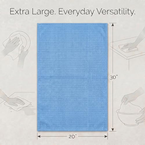 Urban Villa Kitchen Towels Cotton Dish Towels 20”x30” (Set of 6) Sky Blue - color: 071 Sky Blue, size: 18" x 28" (Set of 6)