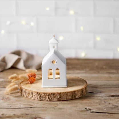 Räder Porcelain Village House Chapel 5.5"/14cm - Tealight Holder
