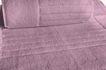 CTT - 2 Piece Bathroom Rugs Set, 100% Cotton Bath Mats, Comfy & Highly Absorbent Bathroom Floor Mats, Machine Washable | 20"x32" (Color) - color: Mauve