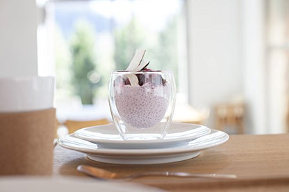 Bodum 2.5oz Pavina Double Wall High-Heat Borosilicate Glass, Set of 2, Clear (Pack of 4) - size: 2.5 oz (Pack of 4), style: Set of 2