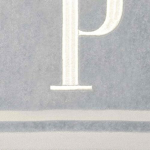 Avanti Linens - Towel Set, Soft & Absorbent Cotton, Embroidered Bathroom Decor, Set of 5 (Monogram Collection, Initial P) - style: P