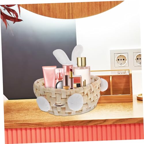 Alipis 3pcs Handmade Woven Straw Storage Decorative Nesting Containers for Easter Decor Crafted from Natural Straw for Organizing