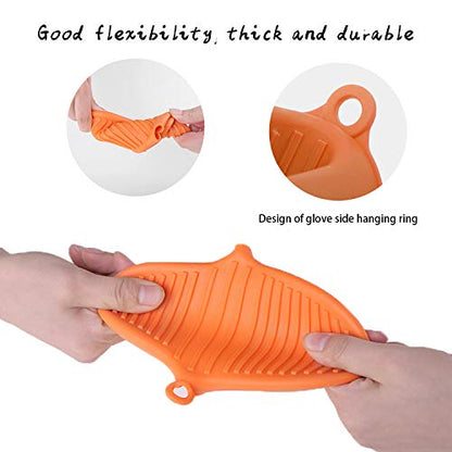 NEPAK 4 Pairs Silicone Cooking Pinch Grips Oven Mitts Potholder for Kitchen Cooking & Baking - size: 4 Pairs