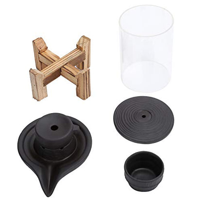 Backflow Incense Burner, Smoke Waterfall Incense Holder for Home Decor, Feng Shui Decoration with Elegant Design for Living Room Bedroom Office Yoga Meditation