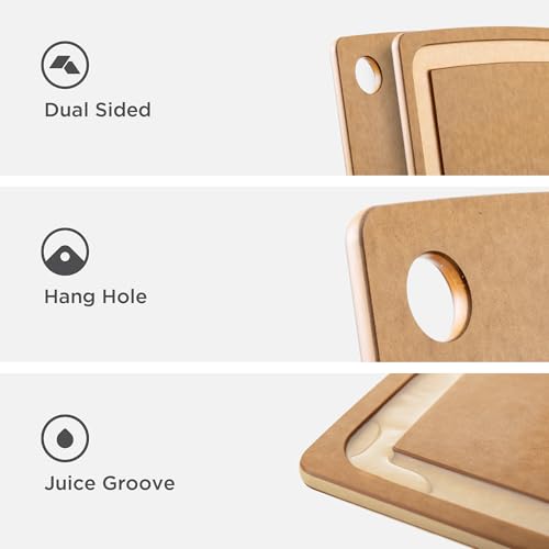Epicurean Gourmet Series 14.5" × 11.25" Cutting Board in Nutmeg/Natural - color: Nutmeg/Natural, size: 14.5"L x 11.3"W