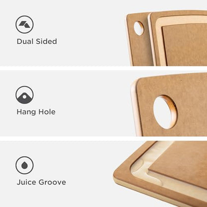 Epicurean Gourmet Series 14.5" × 11.25" Cutting Board in Nutmeg/Natural - color: Nutmeg/Natural, size: 14.5"L x 11.3"W