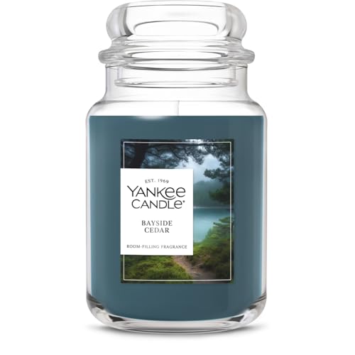 Yankee Candle Bayside Cedar Scented Candle, 22oz Large Jar with up to 150 Hour Burn Time, Giftable - color: Bayside Cedar, size: 22 oz
