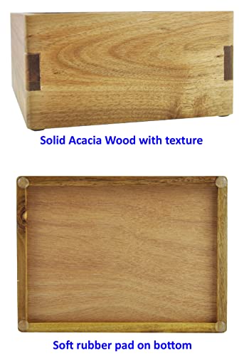 Wooden Storage Box with Lid, Stash Box, Keepsake Chest to Organize Jewelry, Coins, Cards, Small Treasure, Handmade Natural Acacia Decorative Crate, Brown- 8 x 6 x 3 inches - size: 8 x 6 x 3 inch
