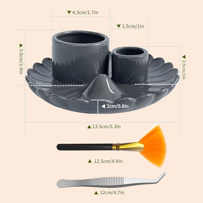 Palo Santo Sticks Holder, 4 in 1 Incense and Candle Holder Black | 4 in 1 Incense and Candle Holder for Ash Catcher Tray for Meditation Yoga Room - color: Black
