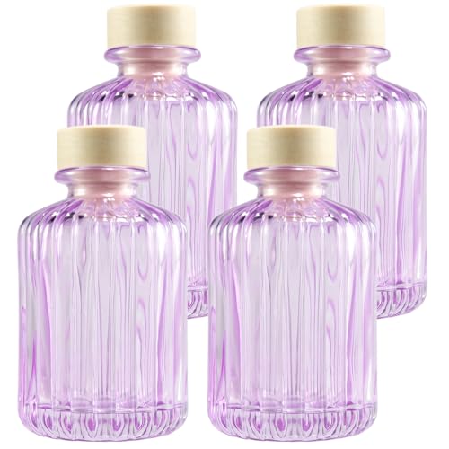 Set of 4 Reed Diffuser Bottle Decorative Bottle Fragrance Empty Glass Bottle