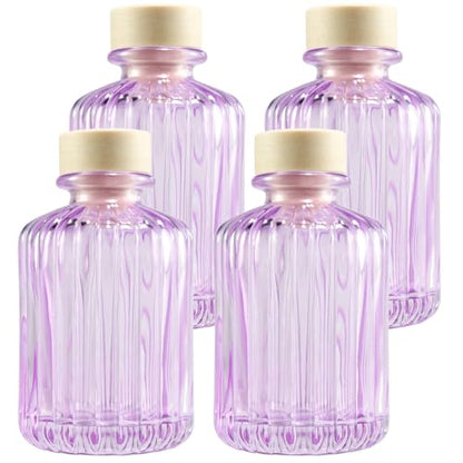 Set of 4 Reed Diffuser Bottle Decorative Bottle Fragrance Empty Glass Bottle