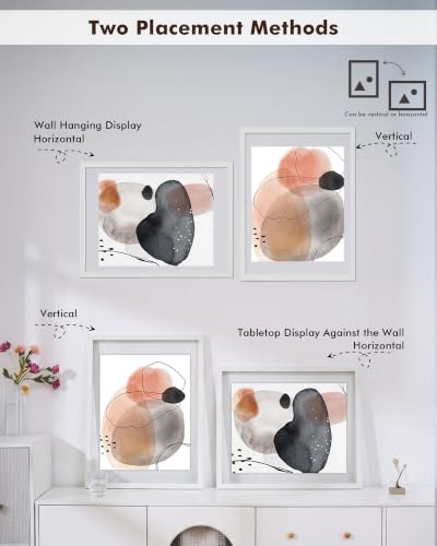 DLQuarts 16x20 Floating Picture Frame for 12x16/11x14 Photos, 2-Pack Solid Wood Double Plexiglass Wall Art Frames, Any Size Photo up to 16x20 Display, White - color: Chalk White, size: 16x20