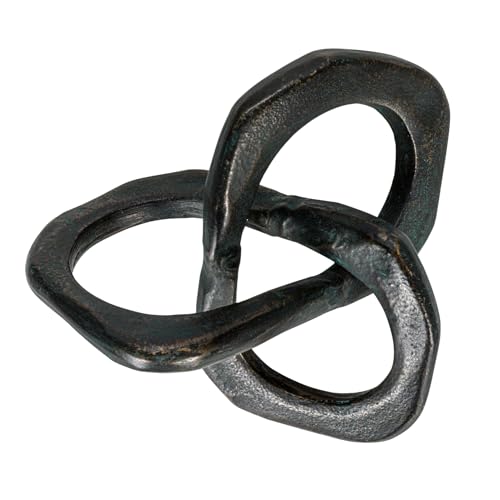 Bloomingville Antique Metal Knot Figurine, Black - color: Black