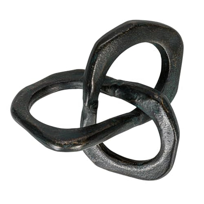 Bloomingville Antique Metal Knot Figurine, Black - color: Black